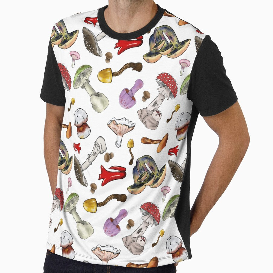 colorful fungi mushroom pattern by Alittlemagik