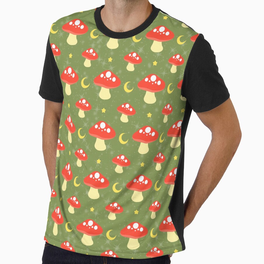 Red Mushrooms Pattern by JMDesignHouse