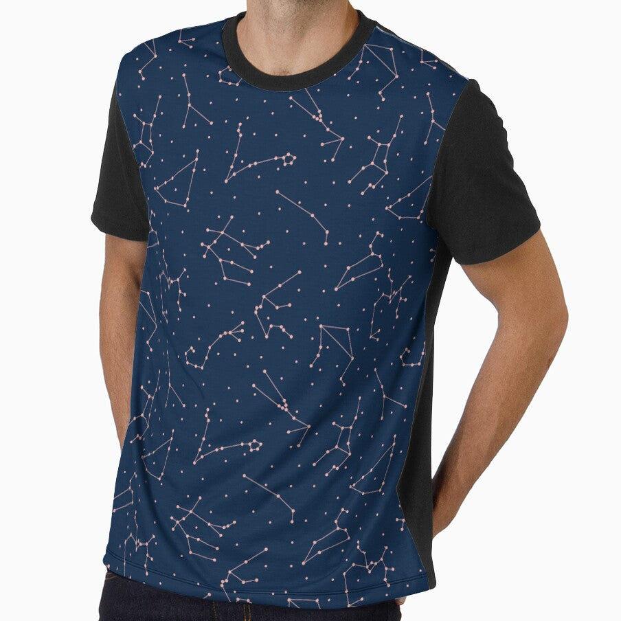 Navy and Pink Zodiac Constellations by fairy911911