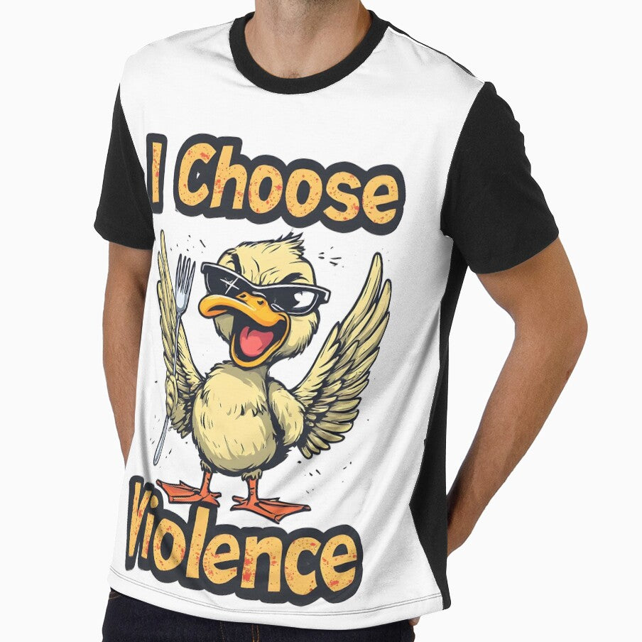 I Choose Violence – Kawaii Angry Duck funny Meme by owi-art