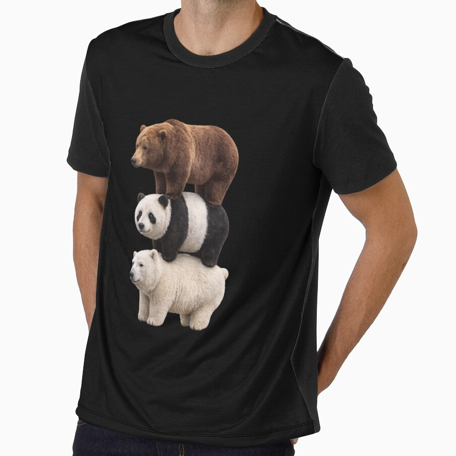 Mens We Bears Realistic Stacked Bares Meme Animal Performance by InkStormPro