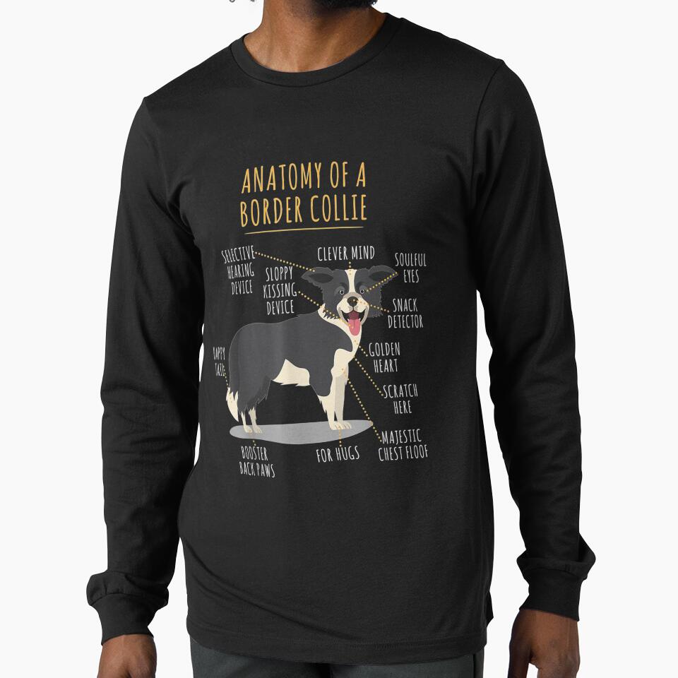 Funny Anatomy Of A Border Collie Intelligent Dog Breed by manidala