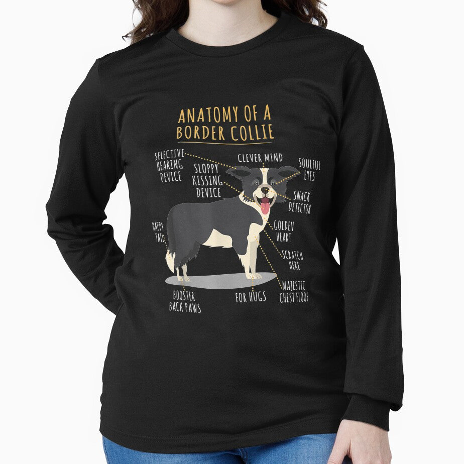 Funny Anatomy Of A Border Collie Intelligent Dog Breed by manidala