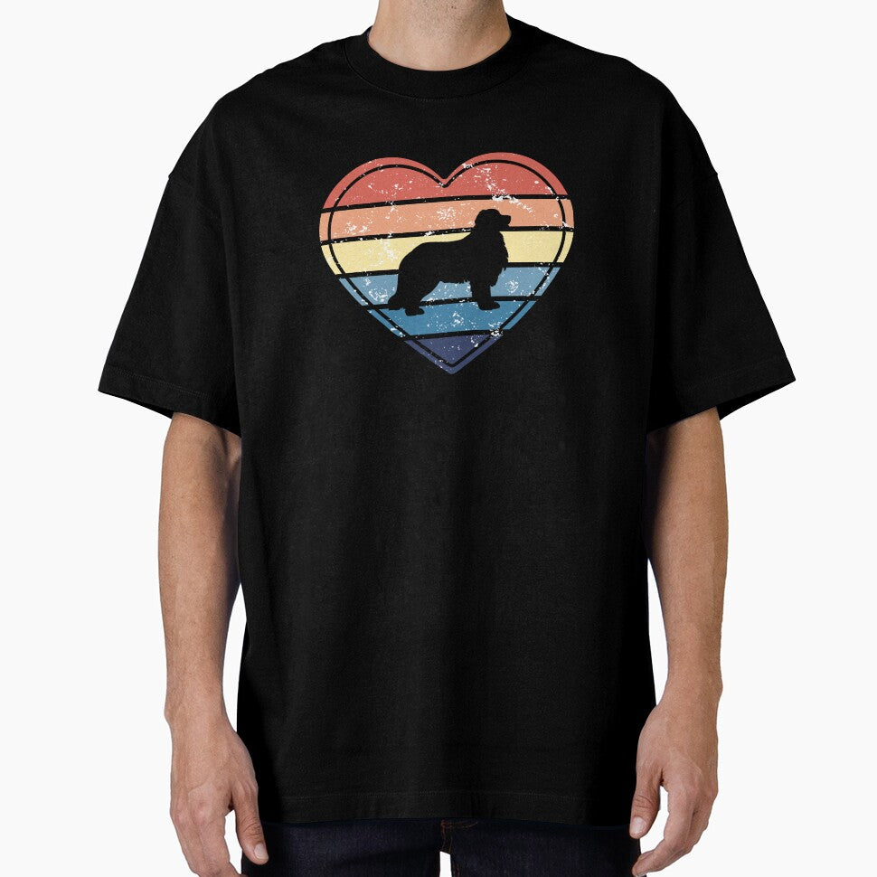 Bernese Mountain Dog Lover Retro Sunset Heart by Print-A-Joke