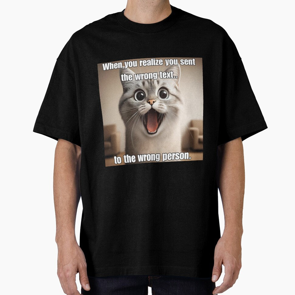 Funny Screaming Cat Meme When You Realize You Sent the Wrong Text by CatmemesArt