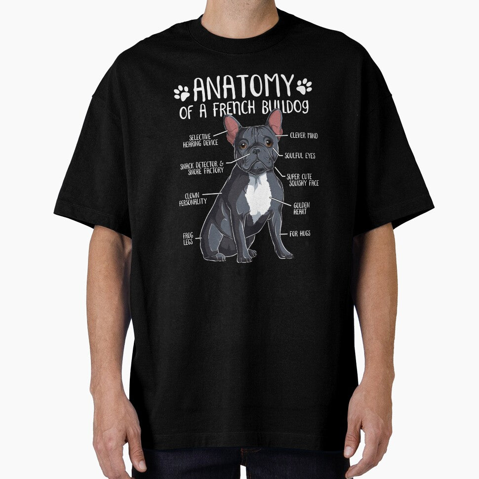Funny French Bulldog Anatomy Black Blue Frenchie Dog Lover by lanynx design