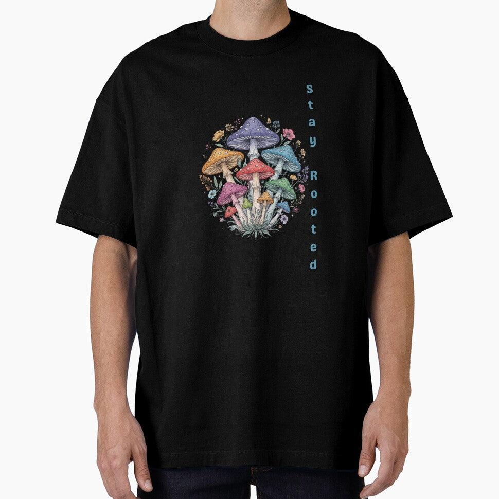 Stay Rooted| Boho Mushroom Cluster Forest by Pamthedesigner