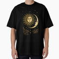 Celestial Sun and Moon Vintage Engraving by Mystic & Celestial Art