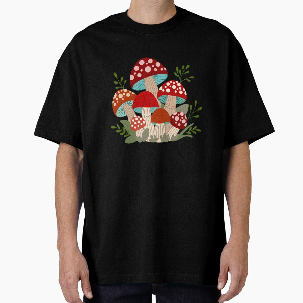 Whimsical Red Mushrooms by BookishBotanica