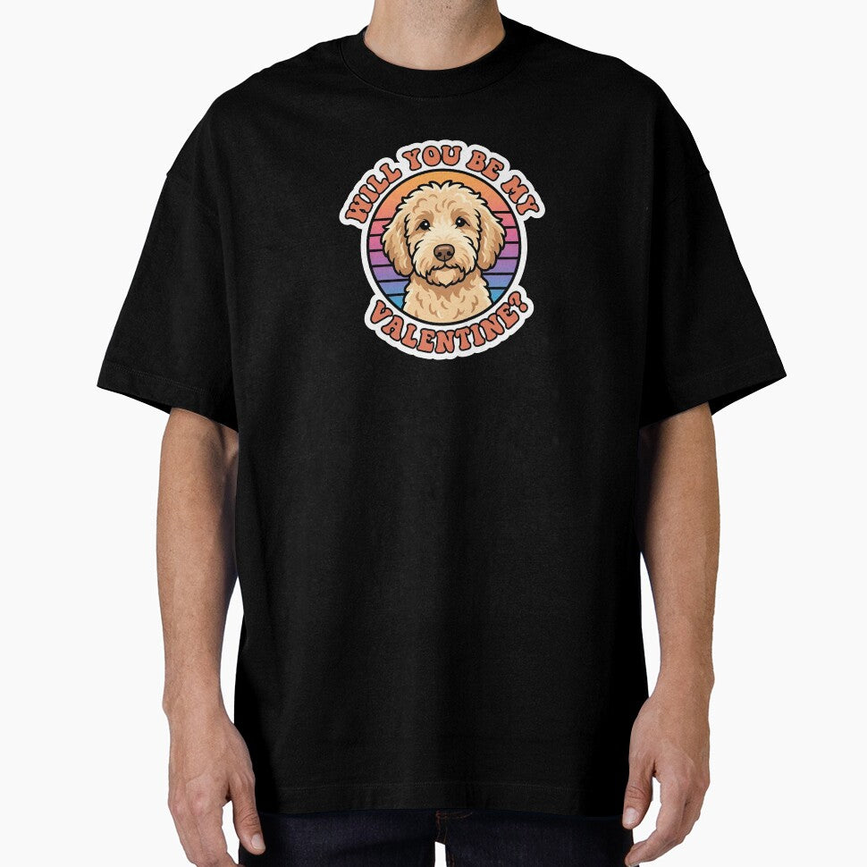 Goldendoodle Valentine - Retro Sunset Puppy by M1234s