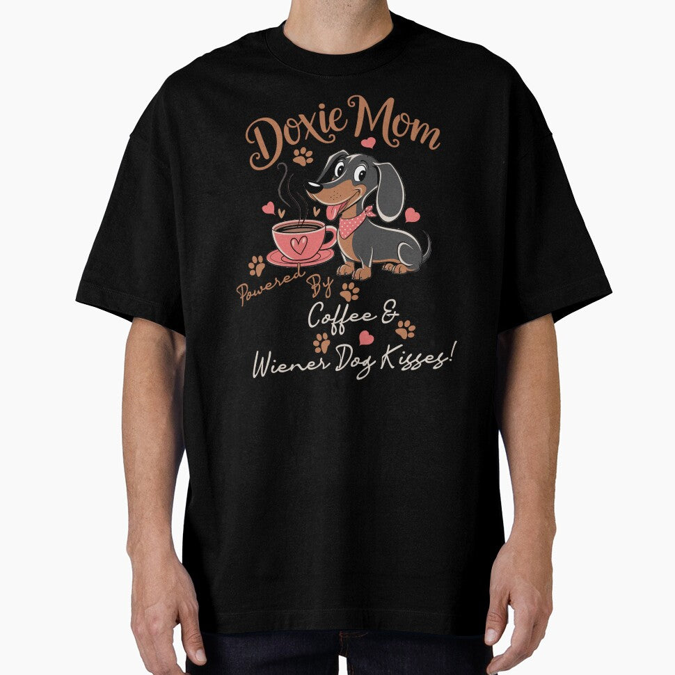 Dachshund Funny Doxie Mom Powered By Coffee & Wiener Dog by Cute & Sassy Custom Gifting Boutiques