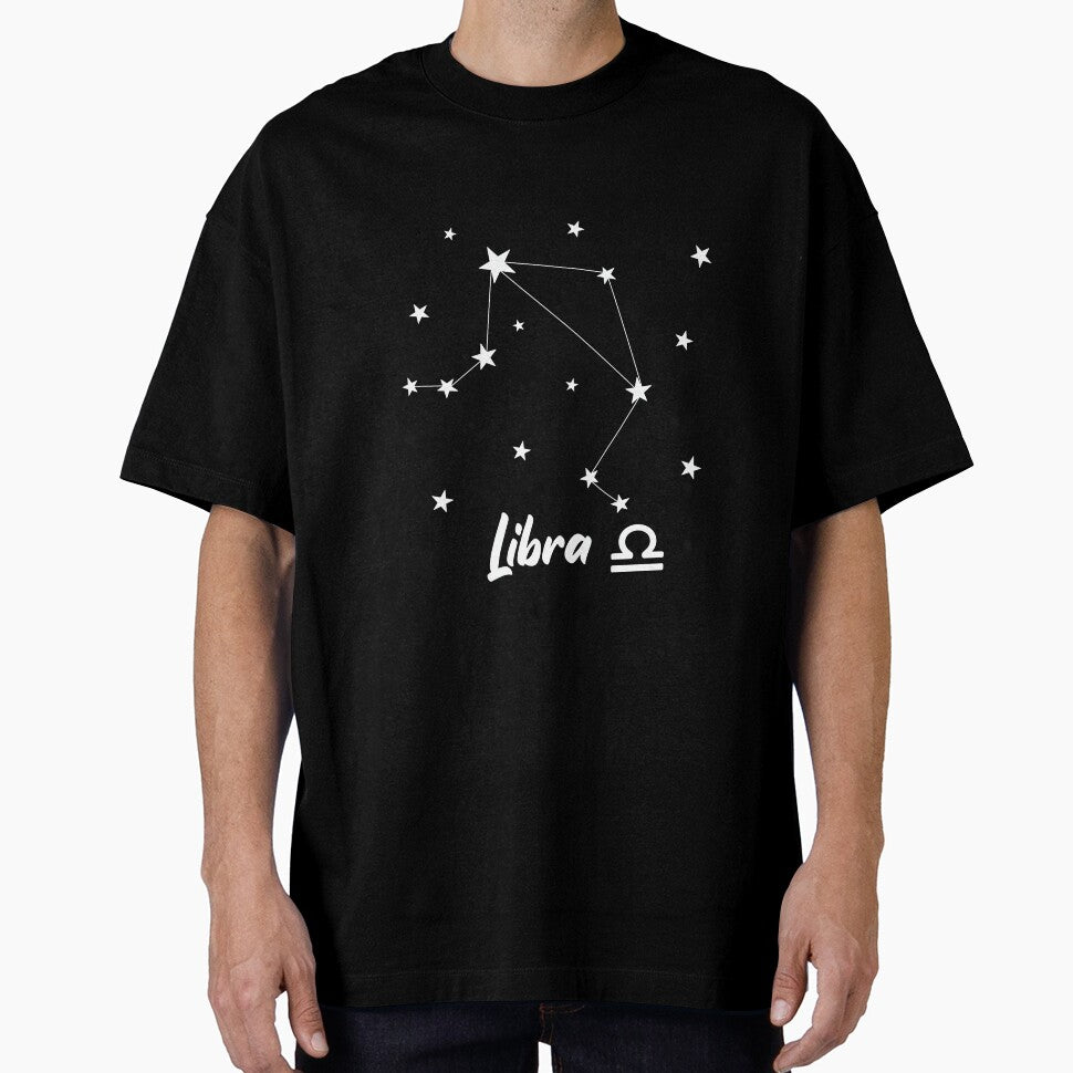 Libra Zodiac Star Constellation White Lines by LaGode