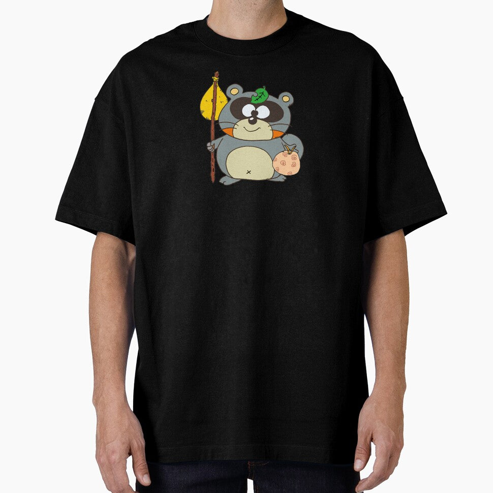 Fluffy Traveling Tanuki | Ready for a Tiny Adventure! by Happy Doodle Club