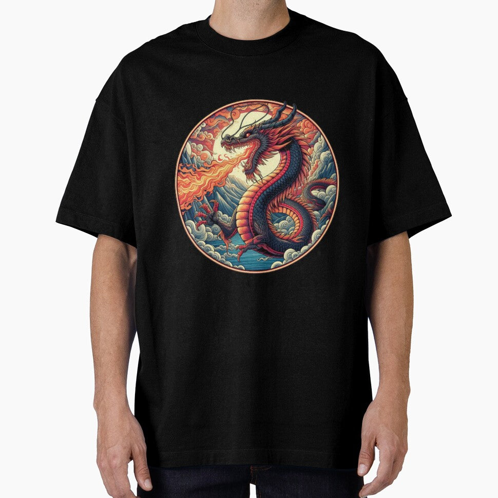 Night Fire dragon breathing fire vintage by Expressions-Sel