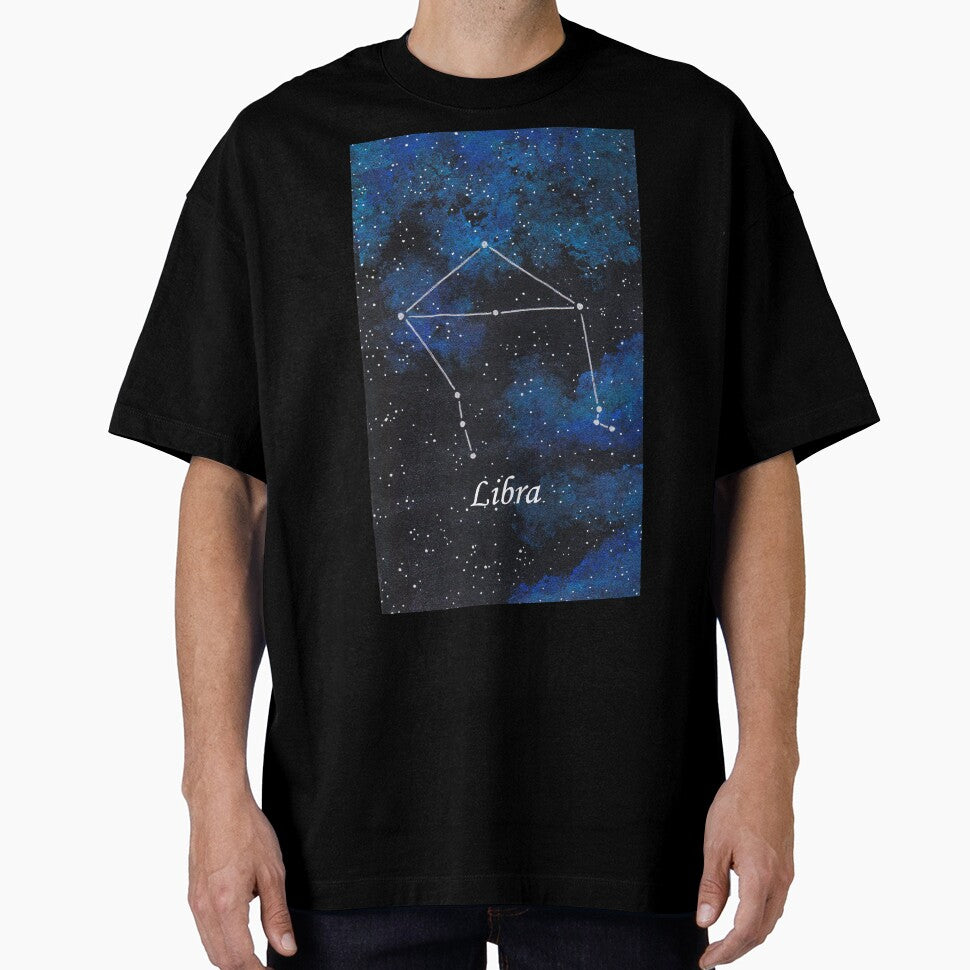 Libra Zodiac Sign Space Painting by CoryellArt
