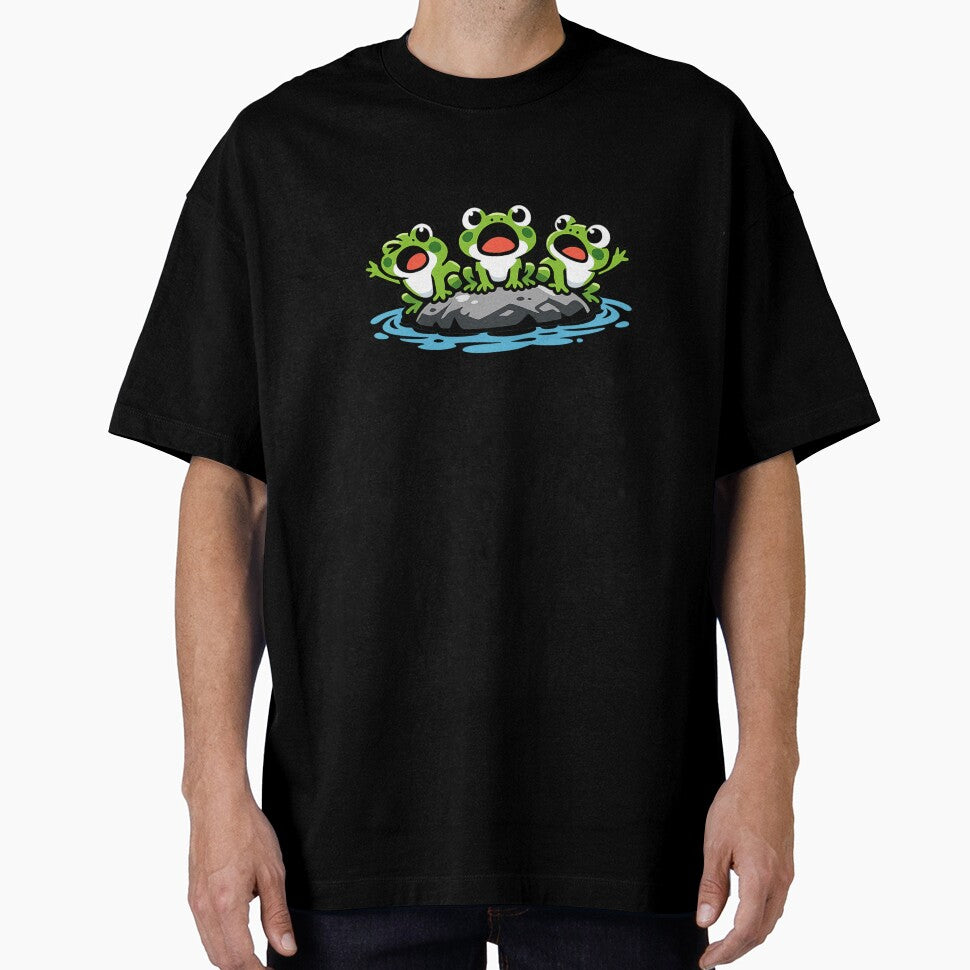 Cute Frog Calling Mom Funny Cartoon Design by Shopex10