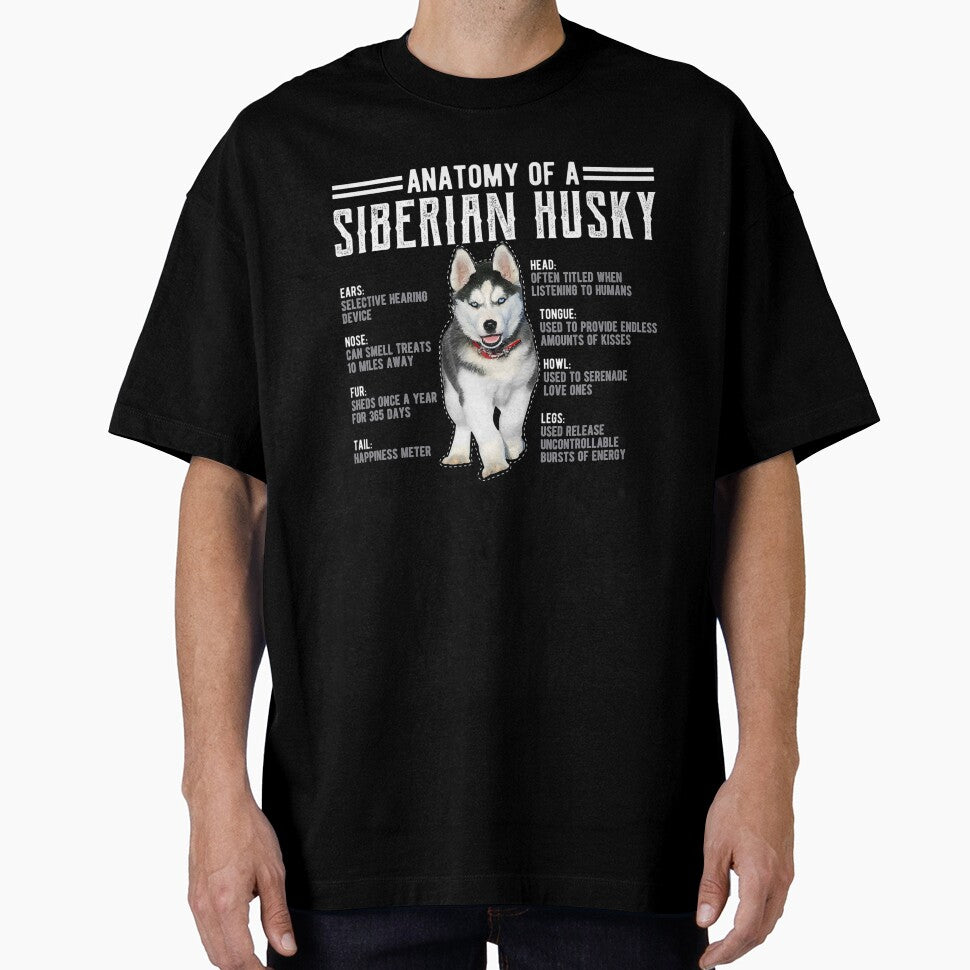 Anatomy of A Husky T-Shirt Siberian Dog Fans by NiceStore059