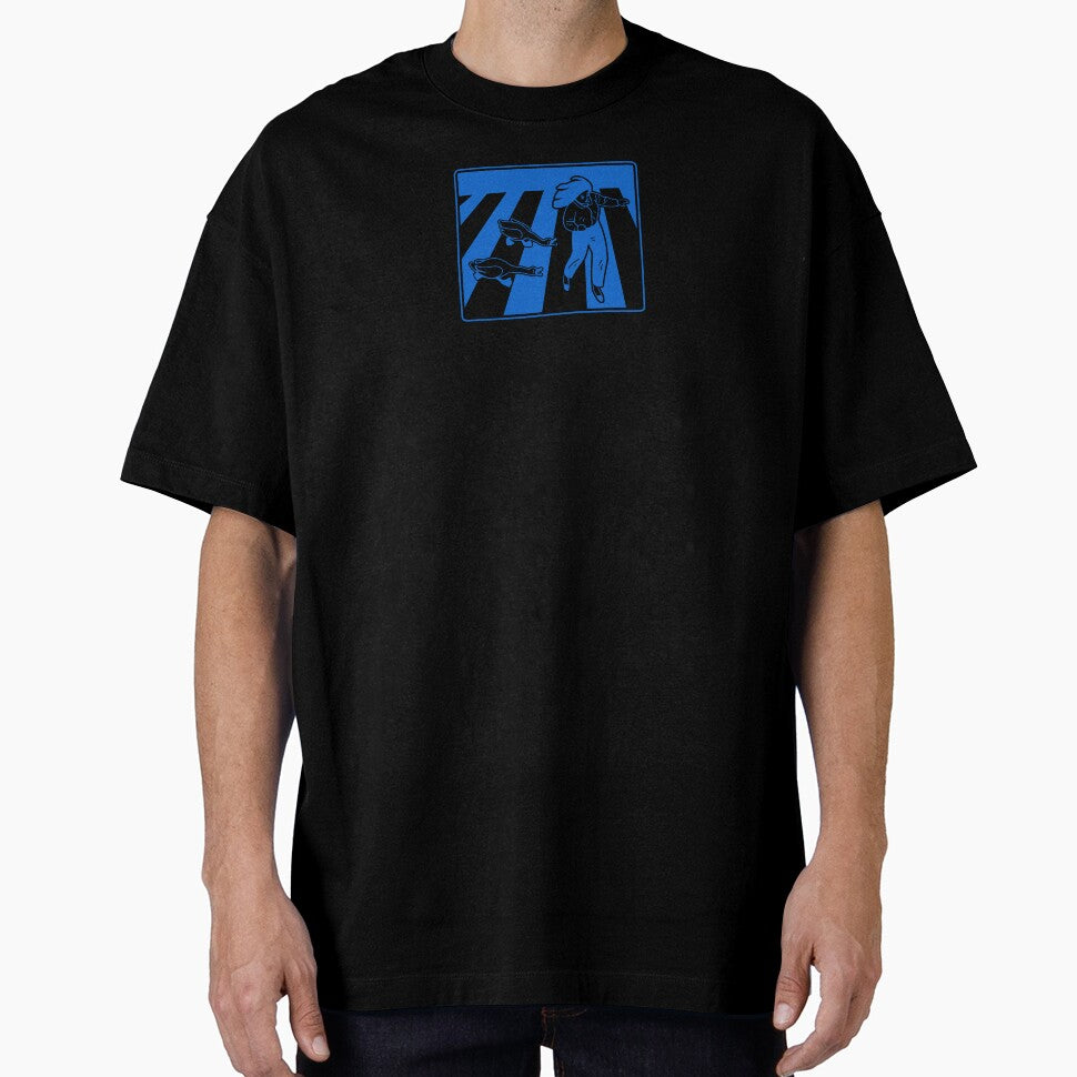 Funny goose, peace was never an option meme in blue ink by martodesign