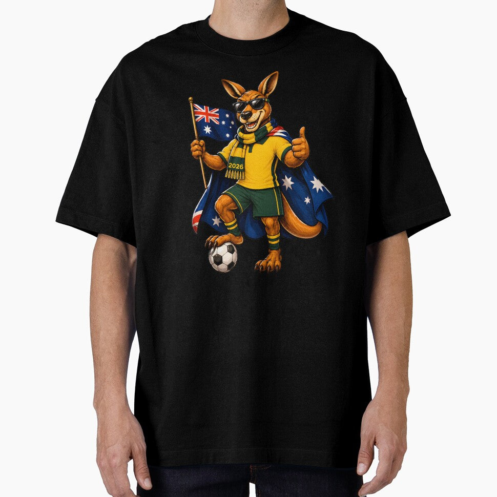 Australia Kangaroo Soccer Ball Football Aussie Supporter 2026 by wishtopia