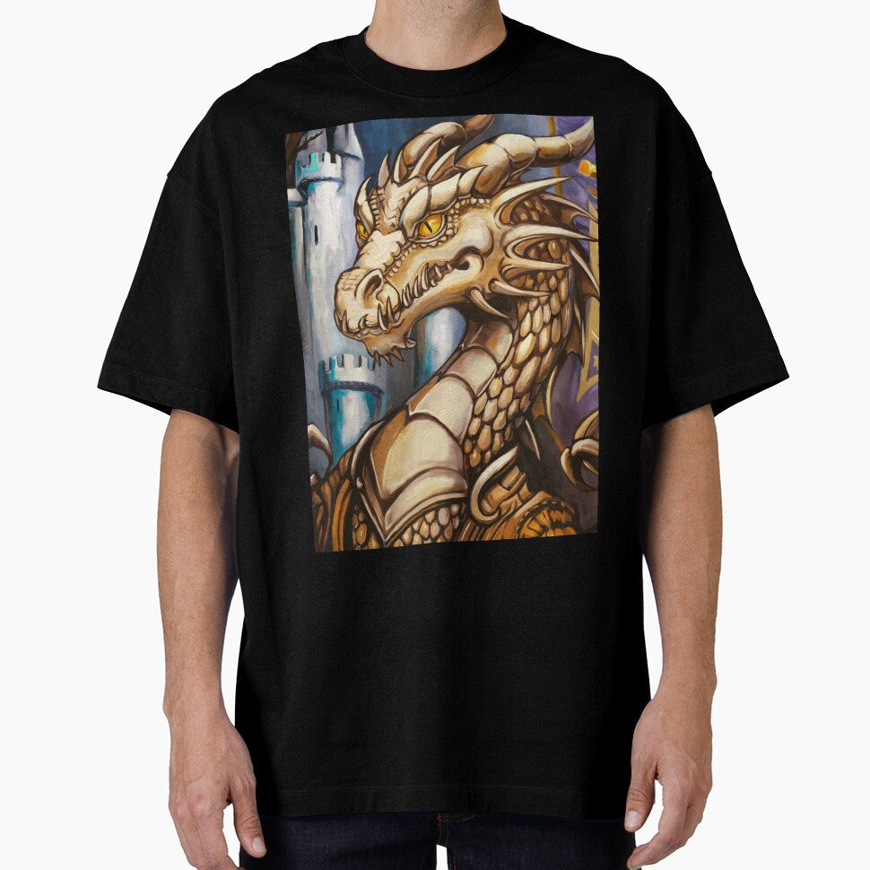 Fantasy Medieval Dragon and Castle by AndyKArt