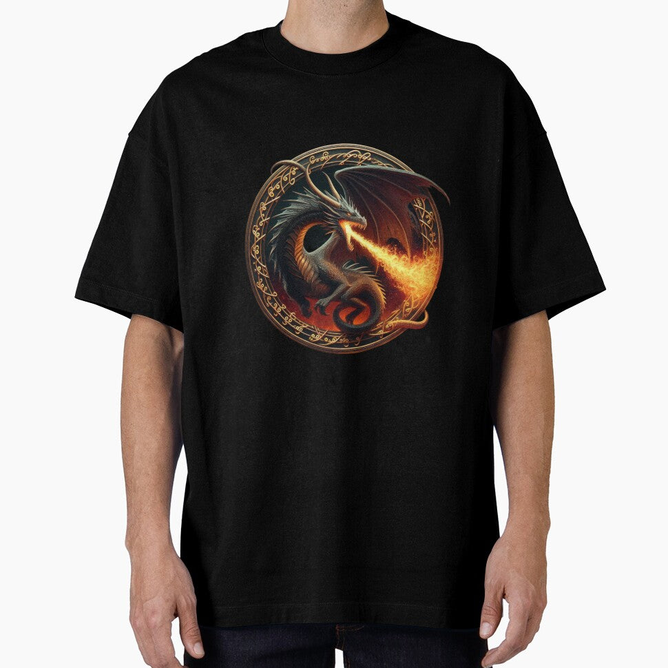 dragons breathing fire with gilded ornaments in a circle by Expressions-Sel