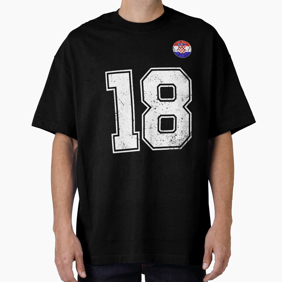Croatia Soccer Number 18 Vintage Sports Fan by KristenosNehk