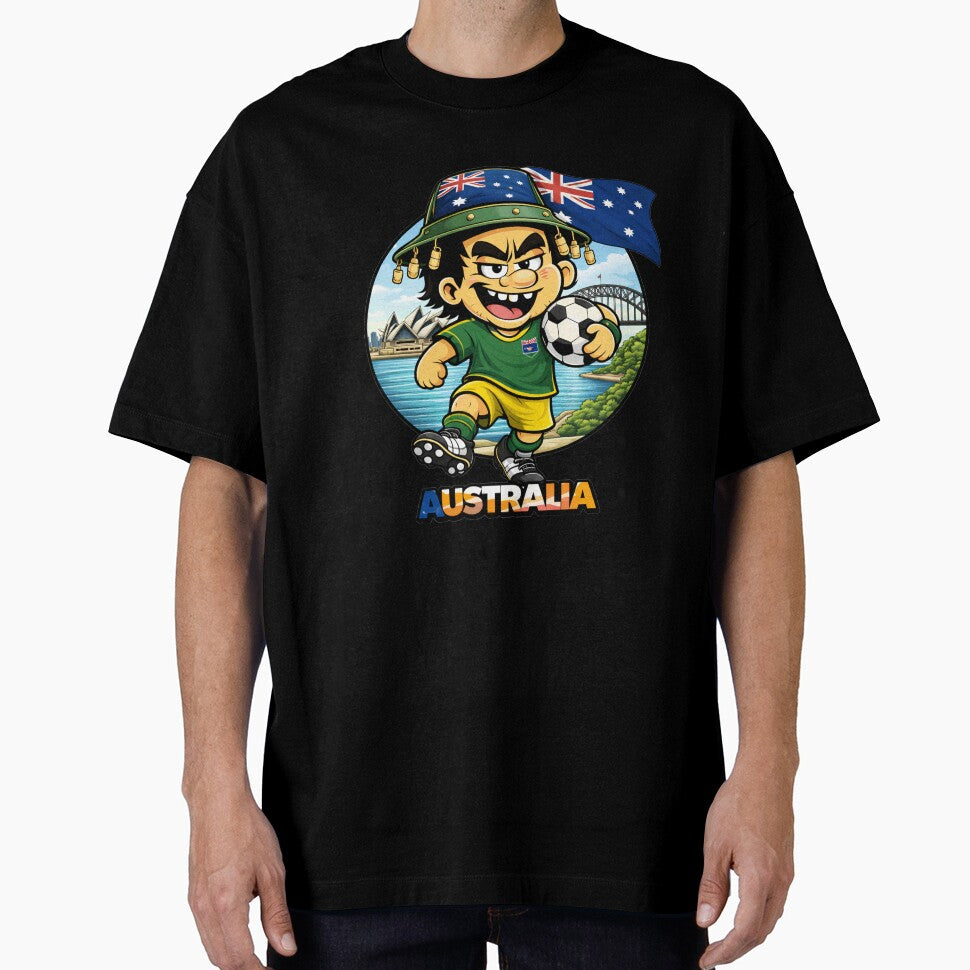 Australia Soccer Fan Cartoon Shirt by theKcodeHQ