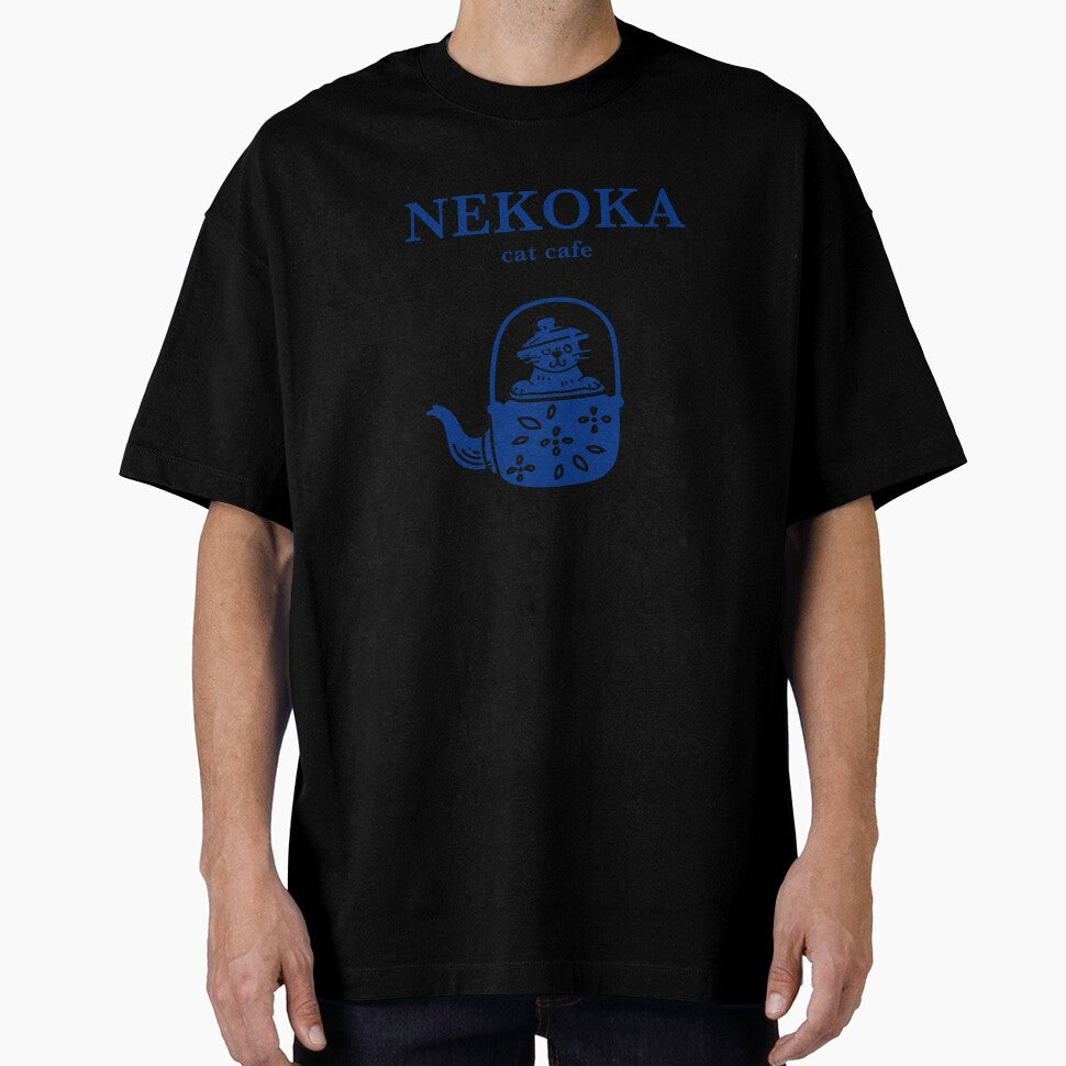 Neroka Cat Cafe Cats In Tea Pot Retro by activlifewear