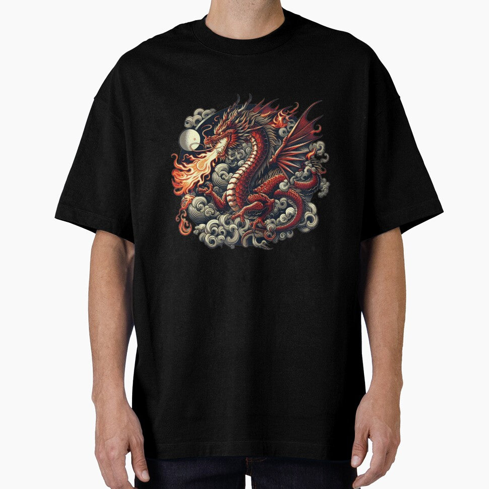 Firestorm dragon breathing fire vintage by Expressions-Sel