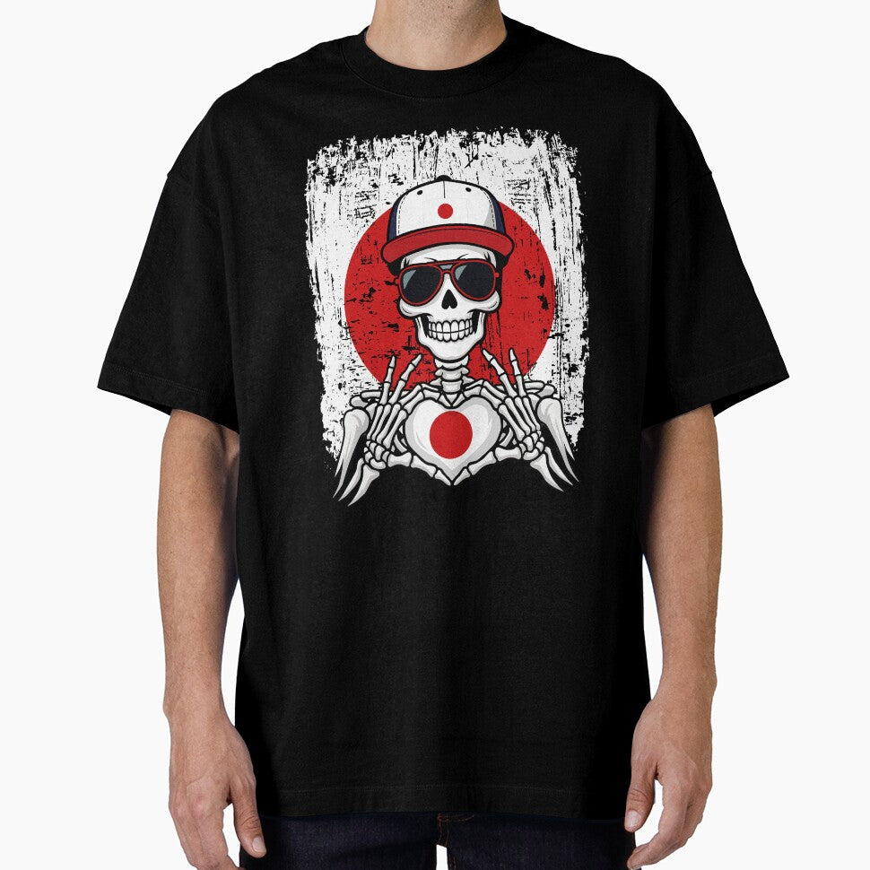 Japan Pride Skeleton Art Tee by Colorful Designs