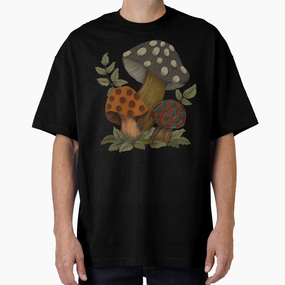 Vintage Forest Fungi Art Tee by RepeatNoProblem
