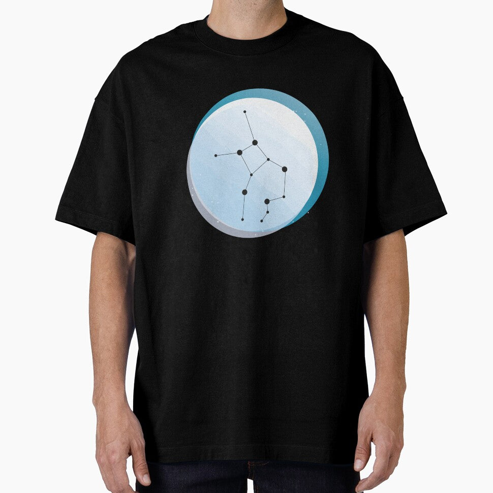 Virgo Constellation Art in Sky Blue Background Zodiac Element Colors by igashi