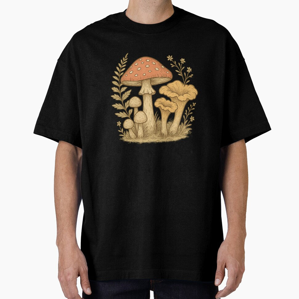 Cottagecore Mushroom Botanical Vintage Aesthetic Design by Graphics4X