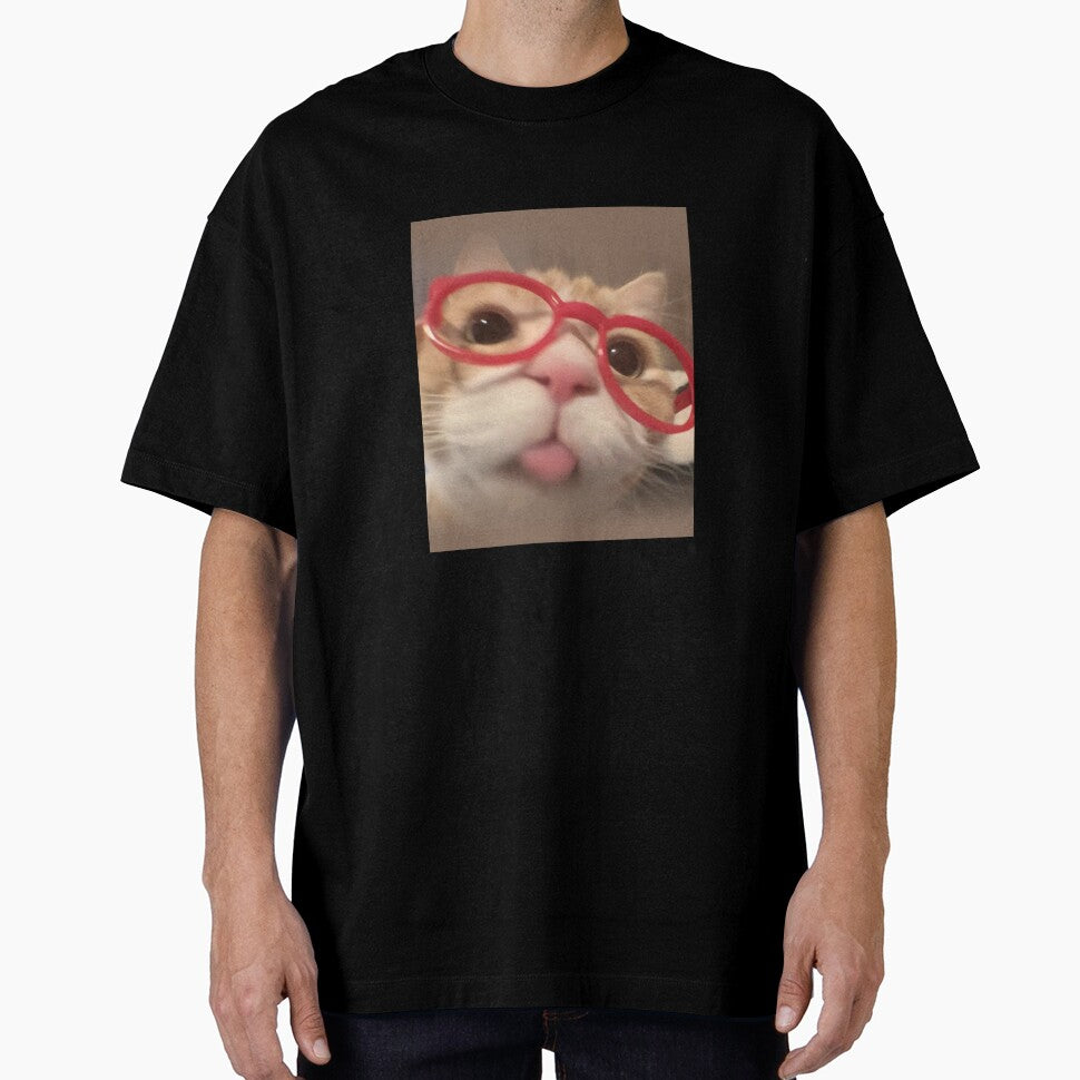 Cute Funny cat with glasses by Alex González Caballero