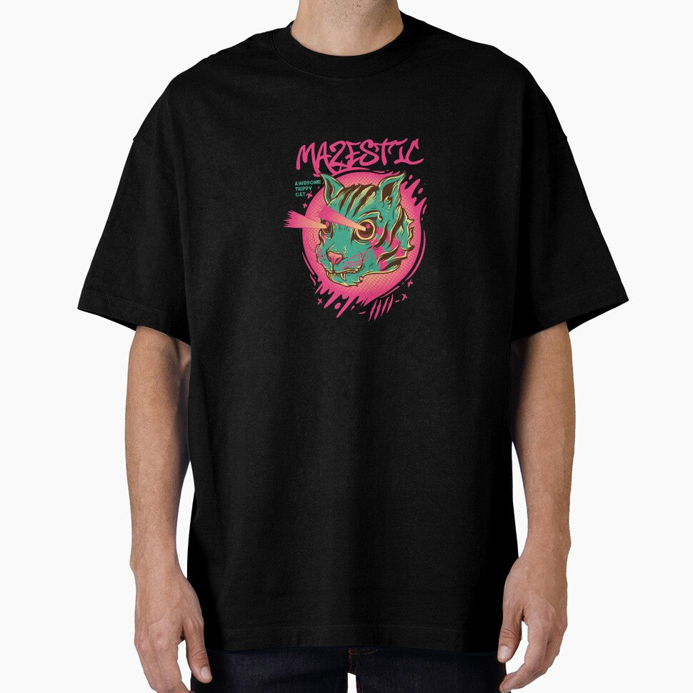 Mazestic Awesome Trippy Super power Cat Cats Retro with eye laser by activlifewear