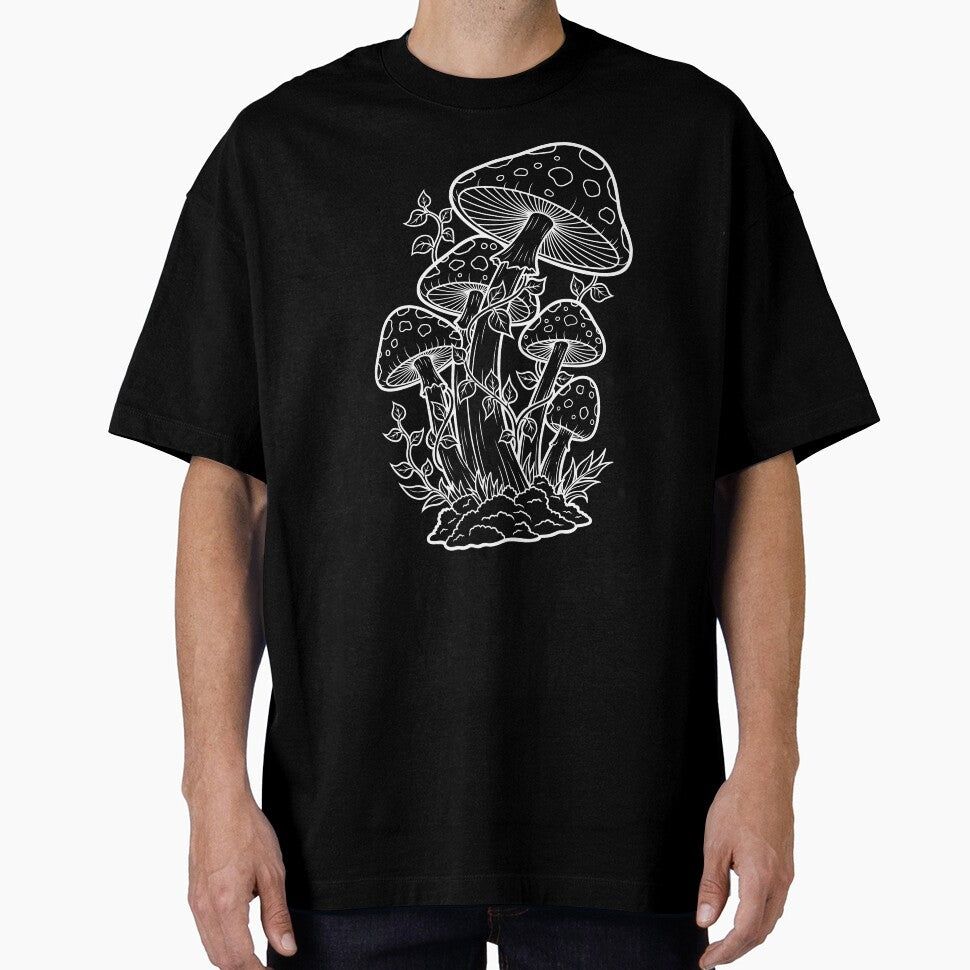 Enchanted Forest Mushrooms Botanical Illustration by ArtPer-design