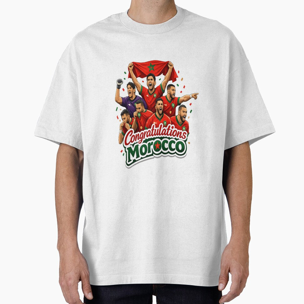 Congratulations Morocco Football Celebration Sticker | Proud Moroccan Soccer Fan Design by sosservice