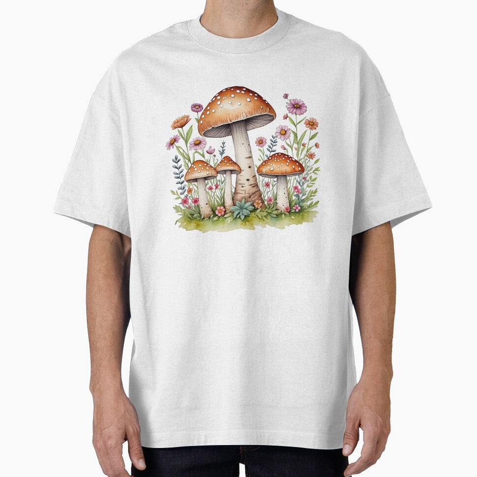 Whimsical Mushroom Garden | Watercolor Woodland Art | Cottagecore Mushroom Illustration | Enchanted Forest Decor | Botanical fantasy by Fernhaven