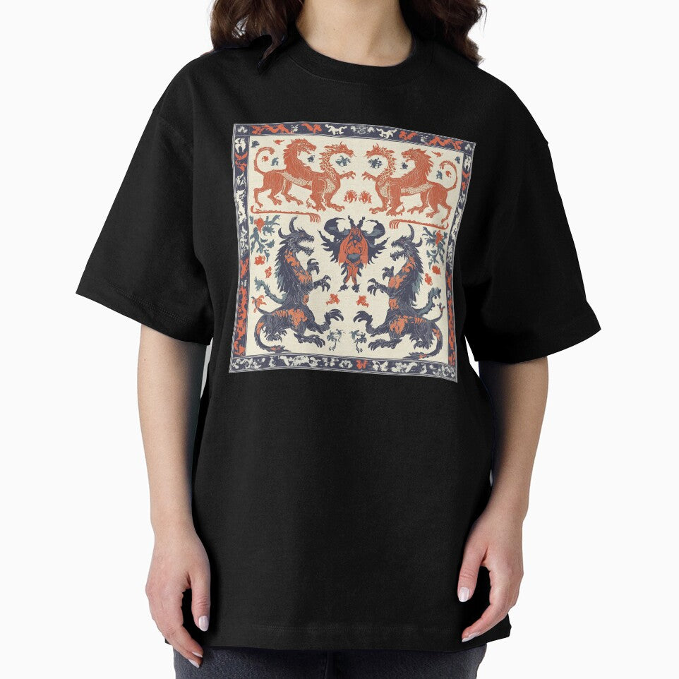 Medieval Heraldic Lions and Dragons Pattern by LonesomeKnight