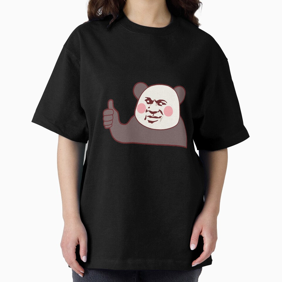 Funny Panda Thumbs Up Ironic Meme Sticker by B.A Design