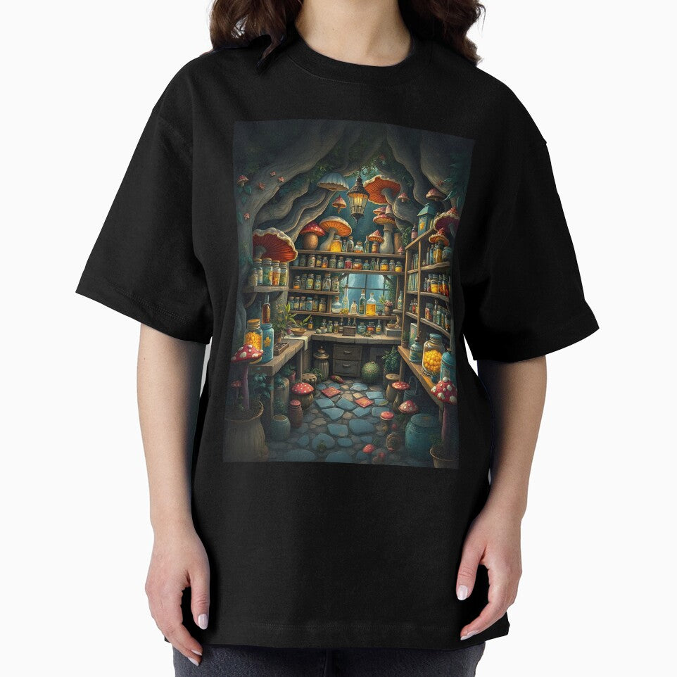 Quaint Apothecary Nestled Within A Vibrant Mushroom Forest by Wiss2Arts