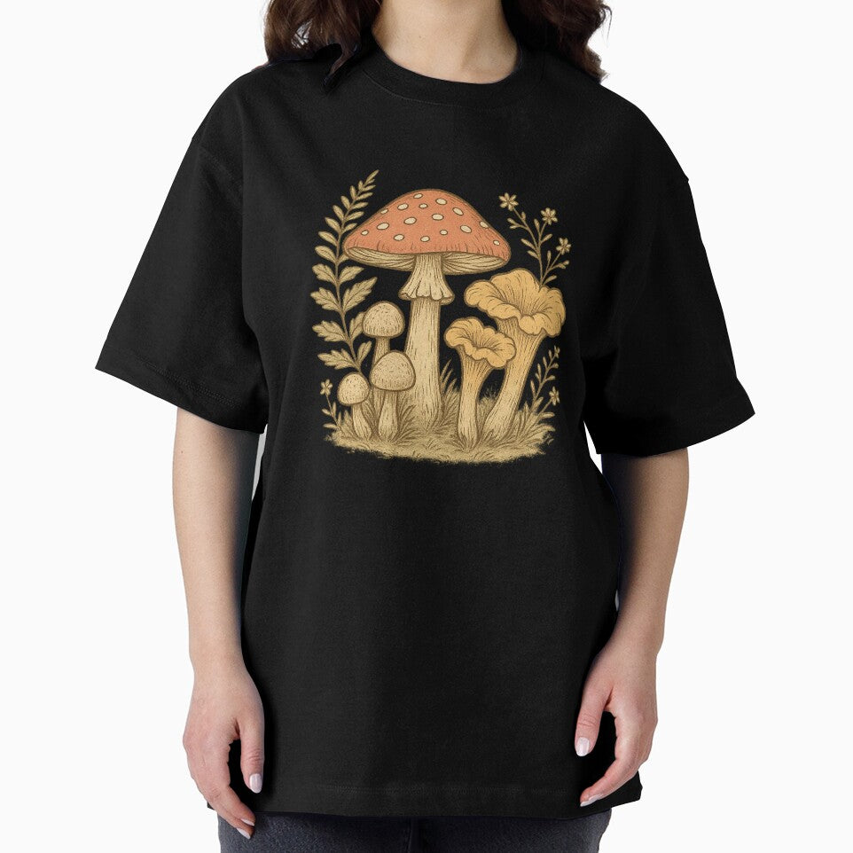 Cottagecore Mushroom Botanical Vintage Aesthetic Design by Graphics4X