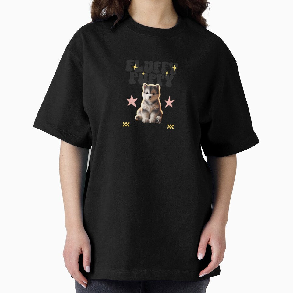 Fluffy Puppy – Adorable Husky Design with Cute Retro Vibes by MarketMavenGift