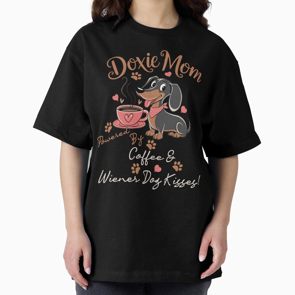 Dachshund Funny Doxie Mom Powered By Coffee & Wiener Dog by Cute & Sassy Custom Gifting Boutiques