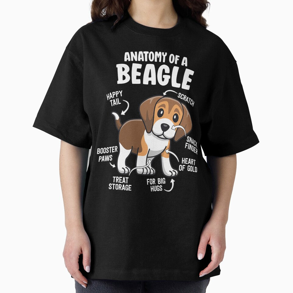 Gifts For Beagle Lovers Dog Mom Funny Anatomy Of A Beagle T-Shirt by MaximilianBaar