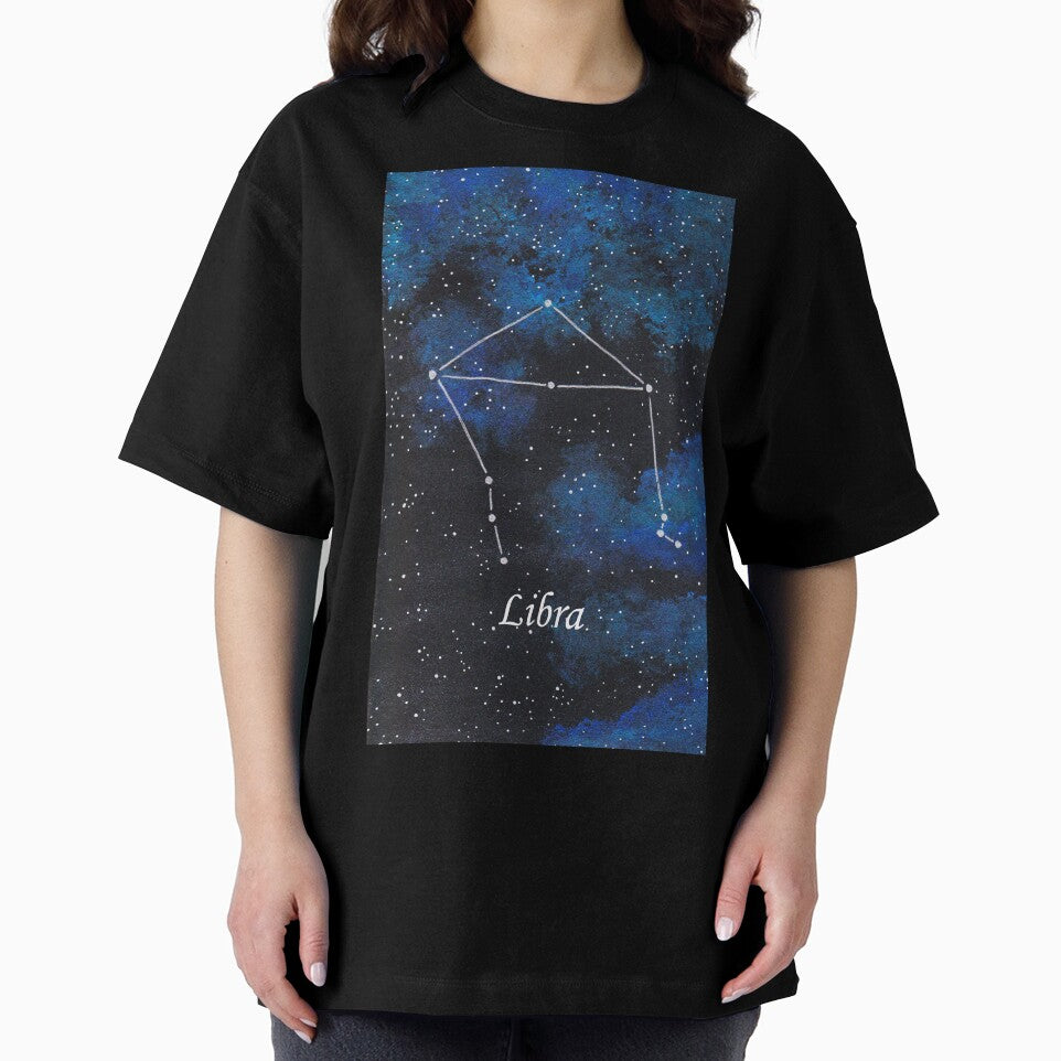 Libra Zodiac Sign Space Painting by CoryellArt