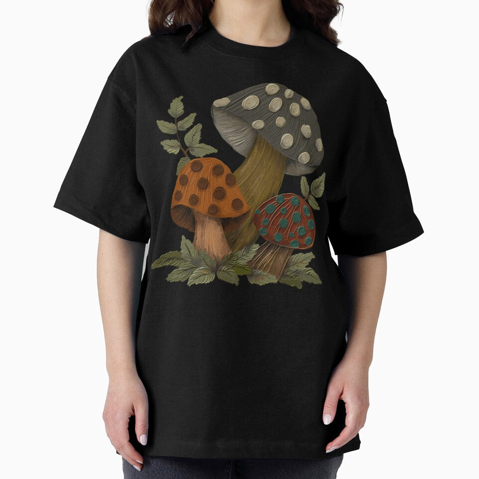 Vintage Forest Fungi Art Tee by RepeatNoProblem