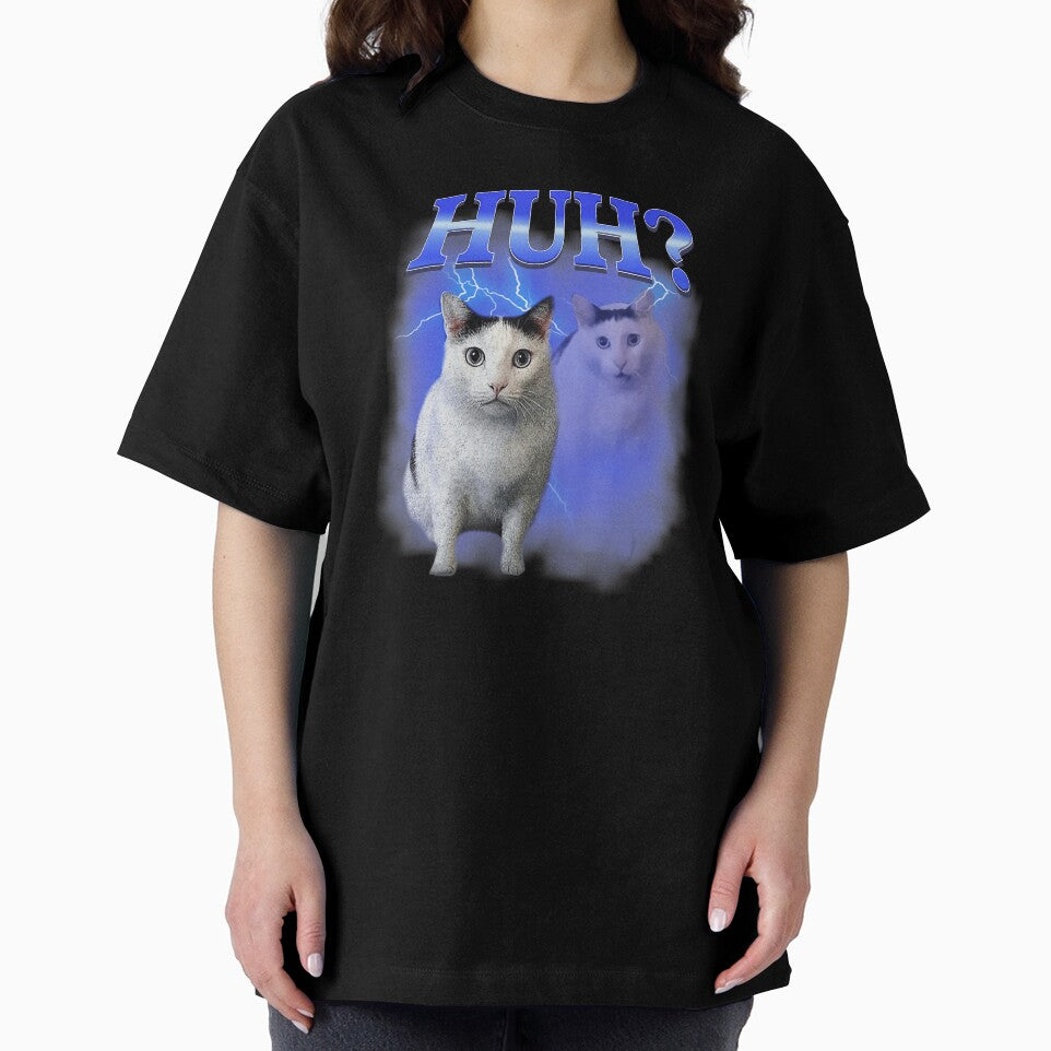 Huh Silly Cat Meme Funny Oddly Bootleg by tadmercado