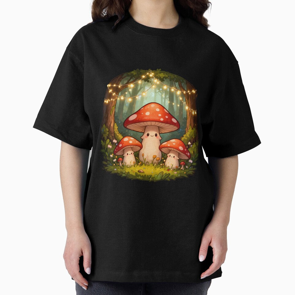 Cute Mushrooms in a Magical Forest by WrenAndWhimsy