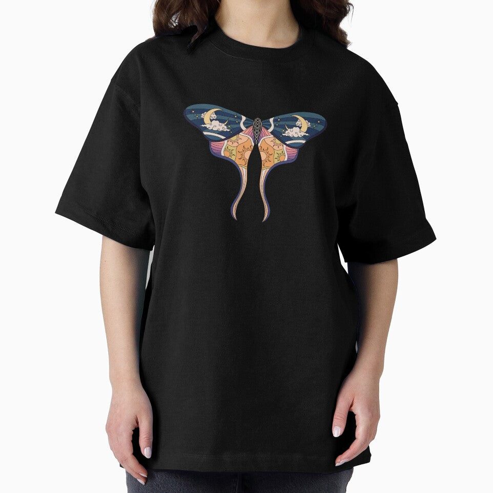 Colourful moth sun and moon celestial vibes by waltcrystal